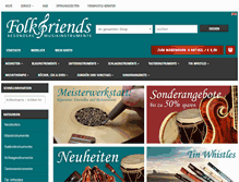 Tablet Screenshot of folkfriends.com